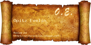 Opitz Evelin névjegykártya